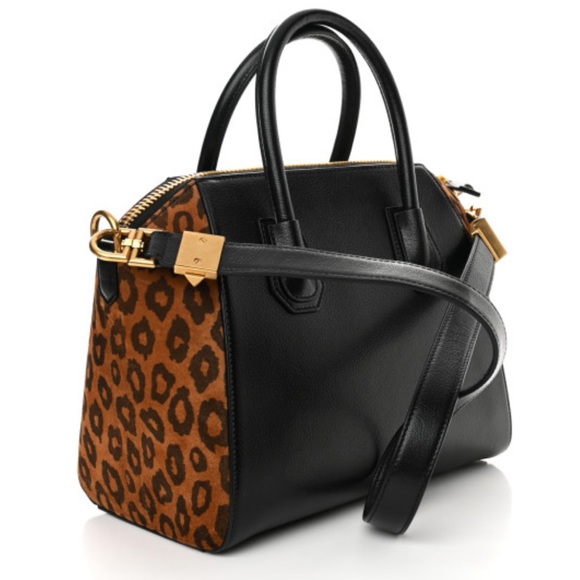 Givenchy Black Leather And Leopard Print Suede - Picture 3 of 5
